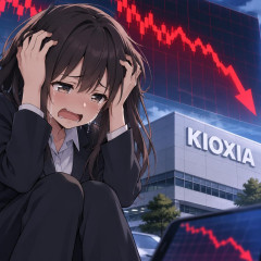 キオクシア、連日の大暴落   #悲報 |  AIがちょっとややこしい話になってきてるな