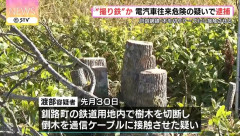 撮り鉄、逮捕される　JRの鉄道用地で木を切り倒し通信ケーブルに接触させた疑い