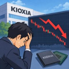 【悲報】キオクシア、連日の大暴落