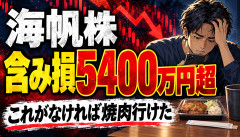 【悲報】海帆株で含み損5400万円超の投資家「これがなければ焼肉行けた」ｗｗｗ