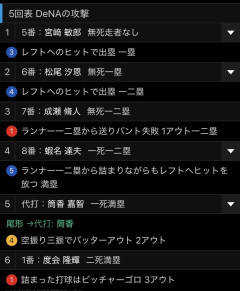 高橋由伸「5回に代打筒香出すなら、二塁ランナー宮崎も代走で良かった」