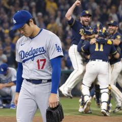 ドジャースまさかの４連敗で終戦 大谷翔平８月以来１発もブルワーズにリーグ優勝決定Ｓで屈する   #野球 |  NLCS 　　 　打率　OPS　本塁打　打点