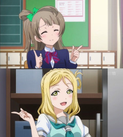 南ことりちゃんの「トサカ」vs 小原鞠莉ちゃんの「６」【ラブライブ！】