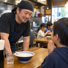 「『ごちそうさま』くらい言え」子ども食堂を続けるラーメン店主の投稿に賛否…本人が明かす真意「ほとんどの子は言ってくれます   |  英語には適切な表現がない挨拶