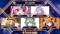 【ホロライブ】 The Streamer Awards『Best VTuber』部門にビブーとGGがノミネート