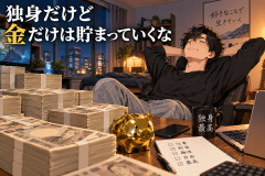 独身だけど金だけは貯まっていくな