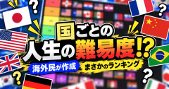 海外民「国ごとの人生の難易度リスト作ってみたwwww」