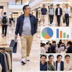 「イオンモールおじさん」にSNS賛否…中年男性のファッションは何が正解？ 400人アンケートで見えた「over50男性のリアル」   |  休日にイオンモールにいるおじさんは安倍晋三のファッ…