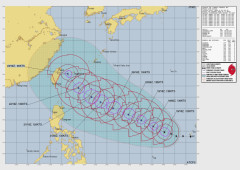 【猛烈】大型で非常に強い台風30号…今月22日には沖縄の南の海上に達すると予想