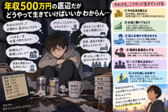 年収500万円の底辺だがどうやって生きていけばいいかわからん