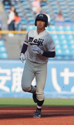 【東京６大学】明大・光弘帆高、１本塁打３打点で勝利に貢献「捉える確率は格段と上がってる」