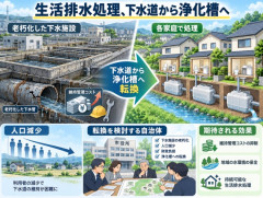 日本、貧しくなって下水を維持できなくなる「浄化漕を使ってえ」