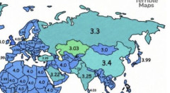 【画像】国ごとの平均手足の数、おかしなことになる