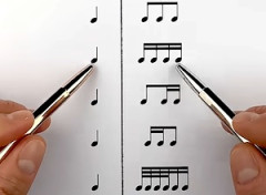 【動画】音符の長さと拍の分割を視覚的に分かりやすく解説した短いビデオ。