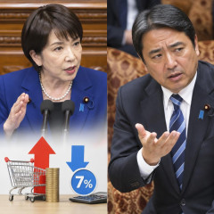 高市総理「本体価格が上がっても消費税率7％分は下がる」 国民・榛葉幹事長「中身のない答弁」