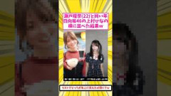 瀬戸環奈(22)と同い年の日向坂 上村ひなの、横に並べた結果ｗ