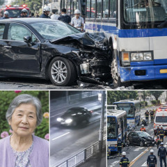 77歳女性が死亡 13人けが 防犯カメラに猛スピードの車…77歳男性運転の乗用車がバスなど複数台に衝突 藤沢市   #神奈川 |  いい加減70以上に運転させるのやめようや