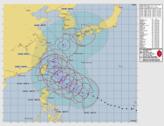 【また日本に】台風30号、26日ごろ対馬近海へ
