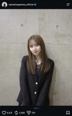乃木坂“キャプテン”菅原咲月　制服コスプレSにファン大興奮！「可愛すぎる！」「青春だね！」