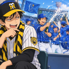 阪神ファン「横浜DeNAベイスターズってCS勝ち上がっただけでビールかけしてやんのダセェwww」