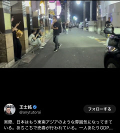 【動画】台湾人「日本はもう実際東南アジアみたいな発展途上国の雰囲気が出てきてる」