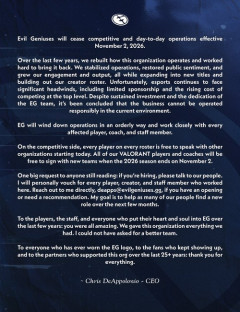 【悲報】eスポーツ業界、ガチでヤバそう。老舗eスポーツ組織がまさかの完全撤退へｗｗｗｗ