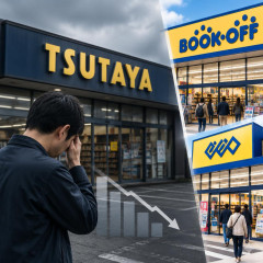 ブックオフ、ゲオに置いて行かれたTSUTAYA 店舗数は14年で半減...ライバルと明暗を分けた決定的な違い   |  TSUTAYAてまだあんのかよ