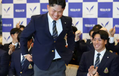阪神ドラ1は榊原七斗（明治大）を単独指名！渡部回避wwwwwww