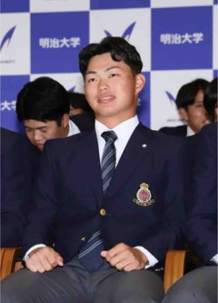 阪神は榊原七斗をドラ１で一本釣り！明大の“近本２世”　俊足強打が武器の大学ナンバーワン外野手　単独指名は２０２３年の下村以来