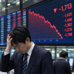 日経平均は１７１３円安と大幅反落、終値で約３カ月ぶり６万３０００円割れ   #速報 |  NISA組息してるん？