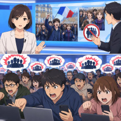 NHK、「フランスの学生デモは移民無関係」と無思考日本人に警告するも「移民ガー」の大合唱で終わる