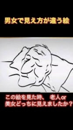 【謎】見る人によって老人に見えたり美女に見えたりする画像がこちら・・・