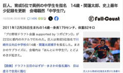 【野球】巨人、異例の「中学生」をドラフト指名