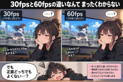 30fpsと60fpsの違いなんてまったくわからない