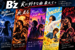 B'zで実に好きな曲最大5つまで挙げてけ