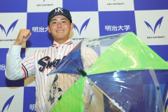 ヤクルト3位の明大・福原聖矢、座右の銘は「排泄と努力は同じ」