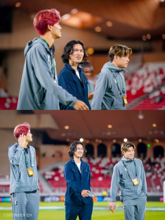 ◆画像◆フライブルクの後藤啓介と鈴木唯人、モナコの大先輩南野タキにご挨拶！
