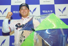 ヤクルト3位の明大・福原聖矢、座右の銘は「排泄と努力は同じ」