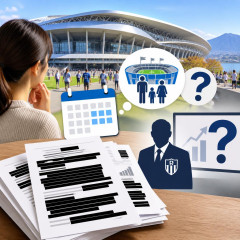 新たなスタジアムを一般住民が利用できる日数は？開示された資料の大半は非開示＝黒塗り クラブが示した見通しの根拠は把握できず 秋田   |  一般市民が万単位のスタジアムを借り…