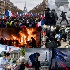 高福祉国家のフランスで55万人デモ、一部は暴徒化、略奪や放火、「欧州の病人」に転落した深刻なワケ   |  サッカーのフランス代表見たら