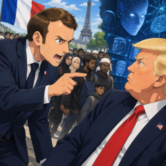 マクロン「おいトランプ！フランスはムスリム移民に侵略されてない！お前はAIの陰謀に毒されてる！」   |  じゃなんでイスラム系の店は破壊されないんだよ