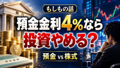 【朗報？】預金金利4％なら投資引退するわｗｗｗ→お前らどうする？