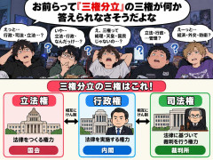 お前らって「三権分立」の三権が何か答えられなさそうだよな