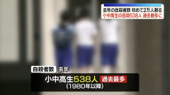 【悲報】去年の自殺者数、初めて2万人割れで過去最少。小中高生は538人で過去最多に