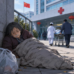 中国の病人、医療費が払えないため病院の屋外に捨てられる🥺   |  日本来たらタダだよ