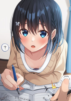 【画像】女の子「でね、ここはこうやって・・・聞いてる・・・？」