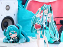 【初音ミク】TENITOL「UWA超デカふわふわ可愛い笑顔バッグ[mini]」「UWAふわふわ可愛い笑顔バッグ～ねこ～」フィギュア【彩色原型公開】