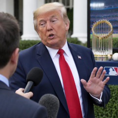 トランプ大統領、記者にワールドシリーズについて聞かれ 「誰も気にしていないよ」   #MLB |  キューピー3分クッキング以下のワールドシリーズ