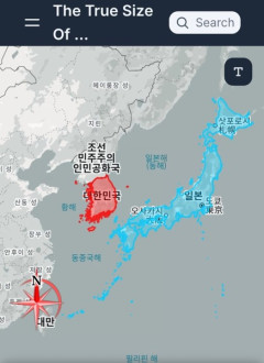 韓国人「実は、日本の国土面積は韓国の約3.8倍という衝撃の事実‥」→「島国だから狭いと思い込んでいた‥(ﾌﾞﾙﾌﾞﾙ」