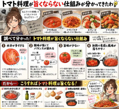 トマト料理が旨くならない仕組みが分かってきたわ